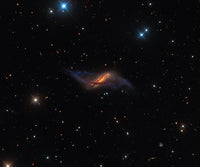 NGC 660 Polar Ring Galaxy Poster Print by Michael Miller showcasing the beauty of space.