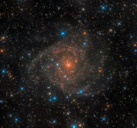 Intermediate Spiral Galaxy IC 342 Poster Print by Michael Miller showcasing vibrant cosmic details.