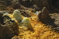 Dallol Geothermal Area Poster Print showing vibrant colors and surreal landscapes.