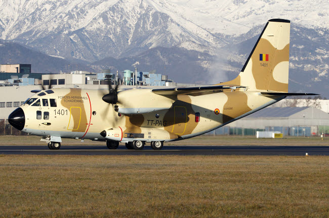 Chadian Air Force C-27J Spartan military aircraft poster print