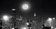 Moonrise Over Melbourne Poster Print showcasing the skyline of Melbourne, Australia.