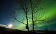 Moonset and the Northern Lights in Yukon, Canada Poster Print by Philip Hart