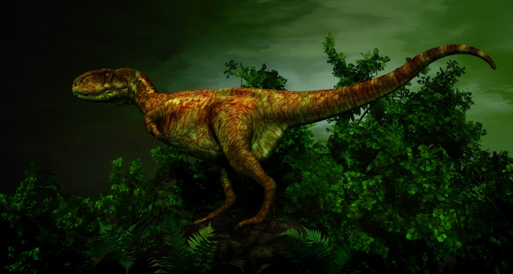 Pycnonemosaurus Dinosaur Poster Print showcasing a carnivorous theropod dinosaur from the Late Cretaceous period.