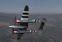 P-38 Lightning in flight over Santa Rosa, California poster print