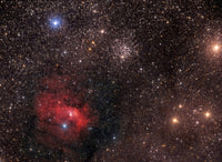 The Bubble Nebula (NGC 7635) Poster Print showcasing vibrant colors and cosmic details.