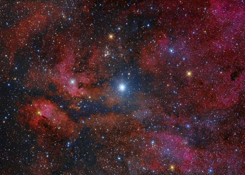 Gamma Cygni star and its surroundings poster print showcasing the beauty of the cosmos.