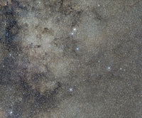 Starry field in the Milky Way around emission nebula Ced 122 poster print