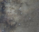 Starry field in the Milky Way around emission nebula Ced 122 poster print
