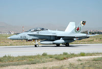 Spanish Air Force EF-18M jet taxiing at Konya Air Base in Turkey poster print by Riccardo Niccoli.