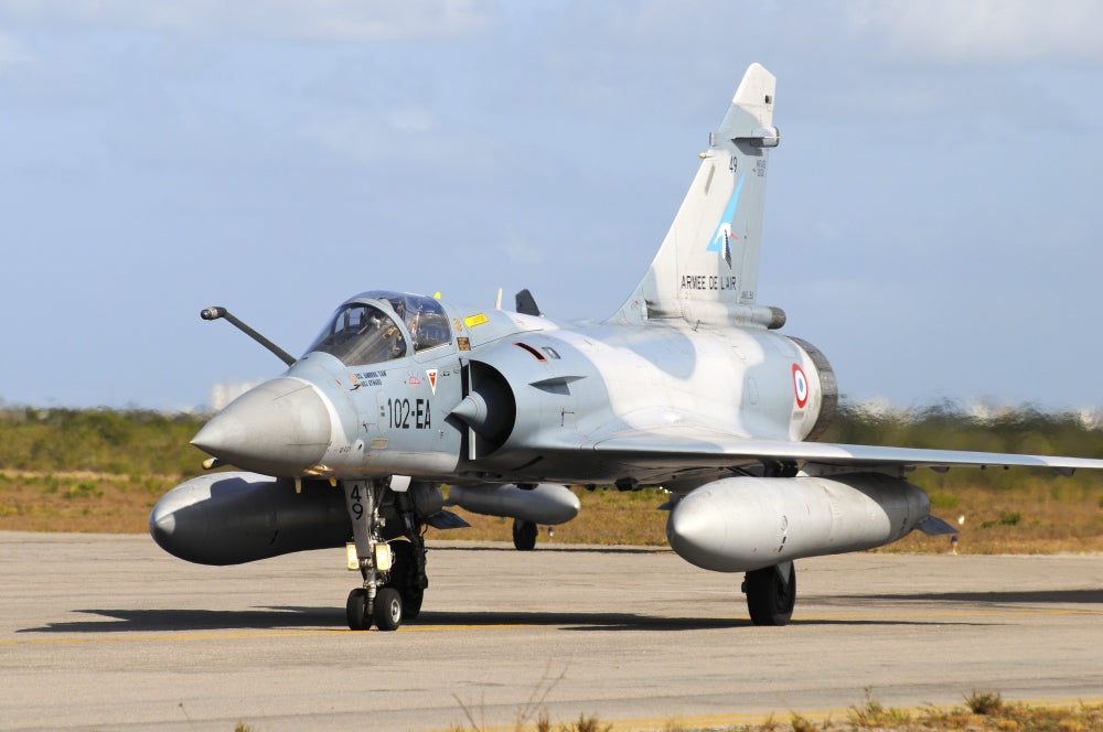 French Air Force Mirage 2000 taxiing at Natal Air Force Base poster print