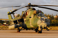 Brazilian Air Force Mil Mi-35 Combat Helicopter at Sunset Poster Print by Riccardo Niccoli