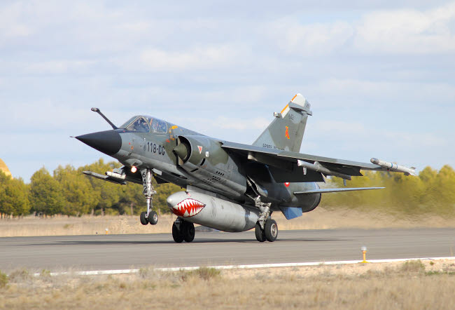 French Air Force Mirage F1CR taking off from Albacete Air Base Poster Print by Riccardo Niccoli