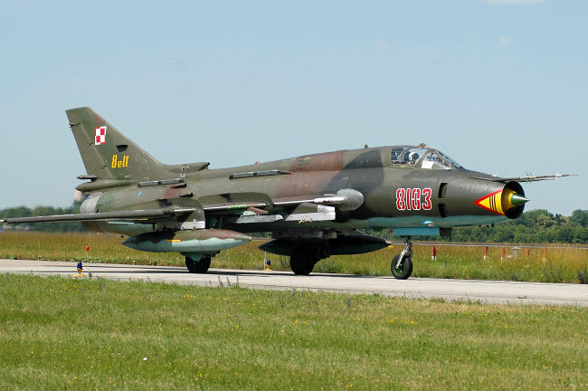 Sukhoi Su-22M Fitter Poster Print by Riccardo Niccoli featuring Polish Air Force aircraft.