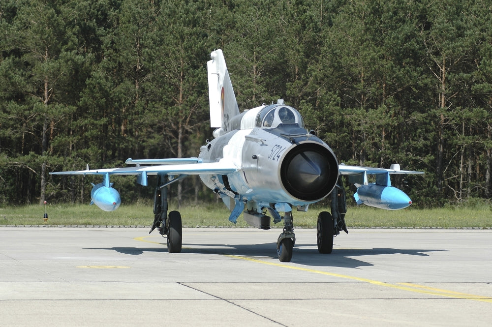 MiG-21 Lancer of the Romanian Air Force Poster Print at Lechfeld Air Base