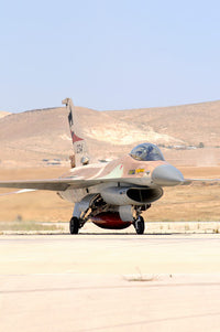 Israeli Air Force F-16A Netz Taxiing at Nevatim Airbase Poster Print
