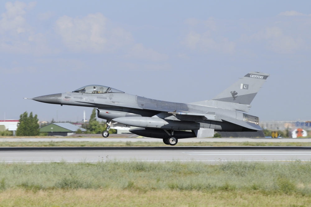 Pakistan Air Force F-16A landing at Konya Air Base Poster Print
