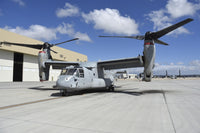 U.S. Marine Corps MV-22B Osprey on the ramp at Marine Corps Air Station Miramar, San Diego, California poster print.