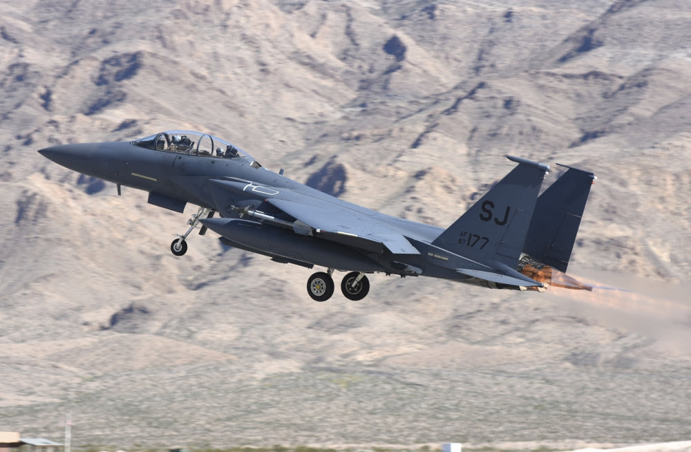 U.S. Air Force F-15E Strike Eagle taking off during Red Flag 2016-2