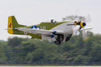 P-51 Mustang taking off from Mount Comfort, Indiana poster print.