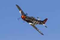 P-51 Mustang flying over Stead Field in Nevada poster print.
