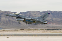 F-16C Fighting Falcon turning after takeoff from Nellis Air Force Base - Poster Print