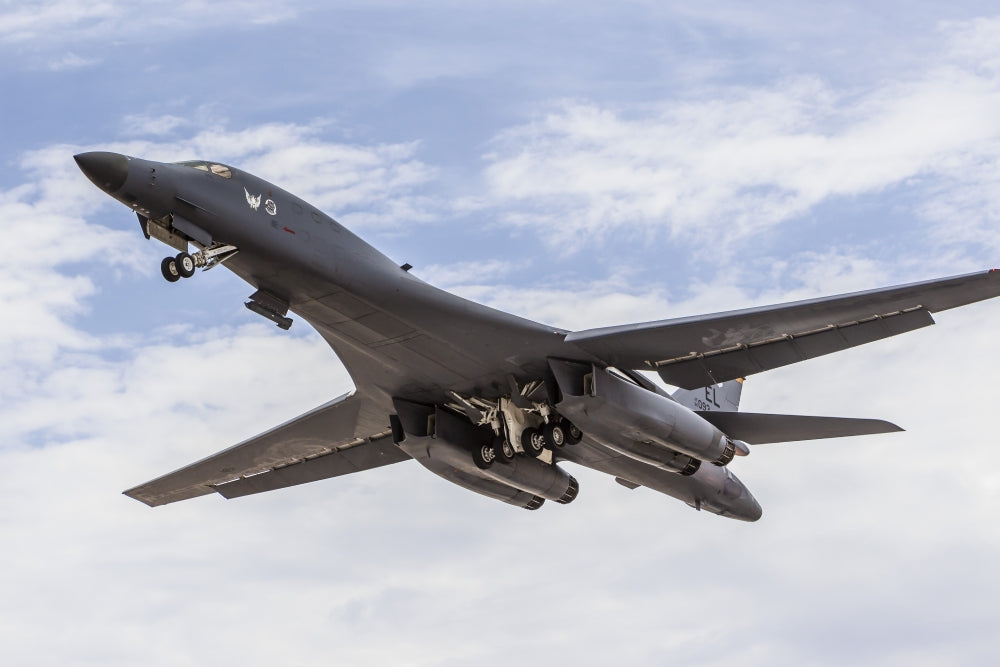B-1B Lancer U.S. Air Force taking off from Nellis Air Force Base