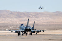 Two Royal Air Force Typhoon Fighters Await Takeoff Clearance Poster Print