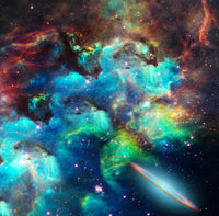 Nebulae and Galactic Wonders Poster Print by Bruce Rolff showcasing vivid colors and cosmic beauty.