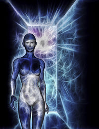 Woman Emerges from Doorway Poster Print by Bruce Rolff