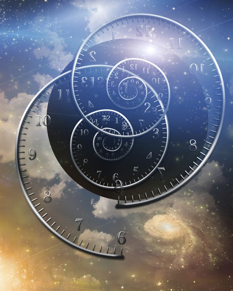 Spiral of Time Poster Print by Bruce Rolff showcasing dynamic design and vibrant colors.