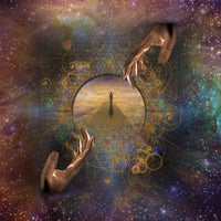 Man Enters Passage in Stars Poster Print by Bruce Rolff showcasing cosmic beauty.