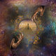 Man Enters Passage in Stars Poster Print by Bruce Rolff showcasing cosmic beauty.