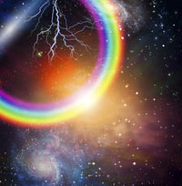 Electric Charges Leap in Space Poster Print by Bruce Rolff
