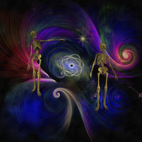 Surreal black hole and atom core artwork print by Bruce Rolff