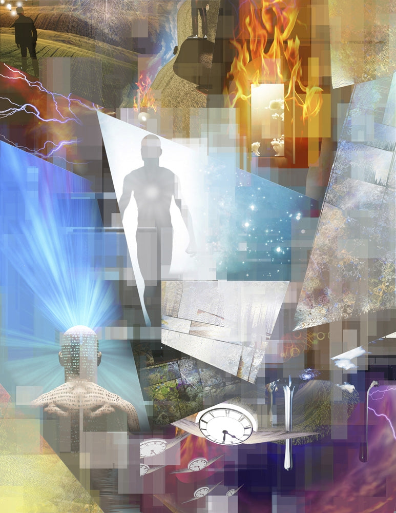 Multi Layered Abstract Composition 3D Rendering Poster Print