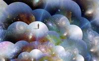 Lonely Man in Endless Space Poster Print by Bruce Rolff