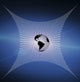 Internet Represented by Web of Binary and Globe Poster Print