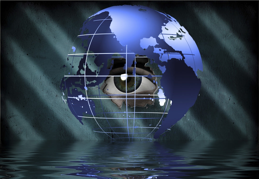 Eye Peering Through Earth Poster Print by Bruce Rolff