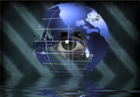 Eye Peering Through Earth Poster Print by Bruce Rolff