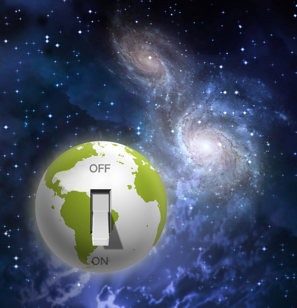 Metaphor. Switch on Planet Earth poster print by Bruce Rolff