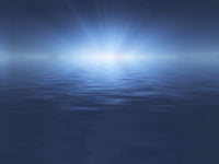 Abstract Horizon Glowing Light Poster Print by Bruce Rolff