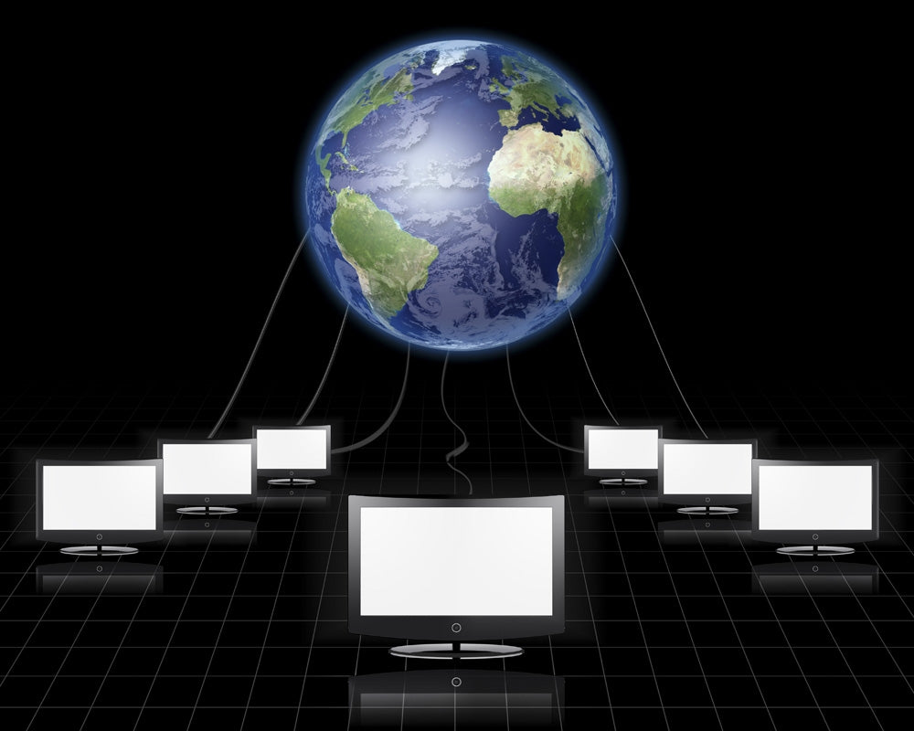 World Wide Web Flat Panel Connected Poster Print by Bruce Rolff, vibrant digital art