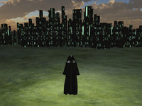 Traveler Before the Great City Poster Print by Bruce Rolff
