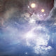 Bright Moon and Two Suns Art Print by Bruce Rolff, showcasing a celestial landscape.