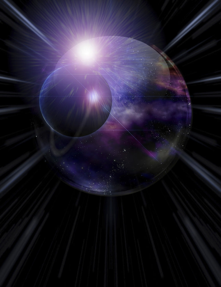 Bubble of Space Inside Crystal Poster Print by Bruce Rolff