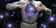 Man Opens Shirt to Reveal the Galaxies Poster Print by Bruce Rolff - Cosmic artwork
