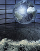 Wall of TV Screens poster print featuring globe and deep sea imagery.