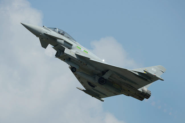 Eurofighter Typhoon Royal Air Force Poster Print in Flight