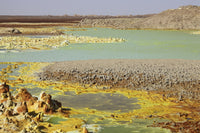 Dallol Geothermal Area Poster Print showcasing potassium salt deposits in Ethiopia.