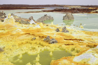 Dallol geothermal area poster print showcasing potassium salt deposits in Ethiopia.